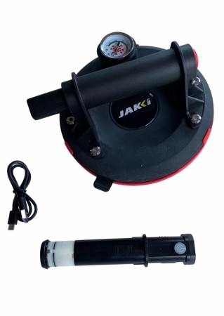 Sugekopp Jakki Vakuum 200mm med manometer + el. pumpe 